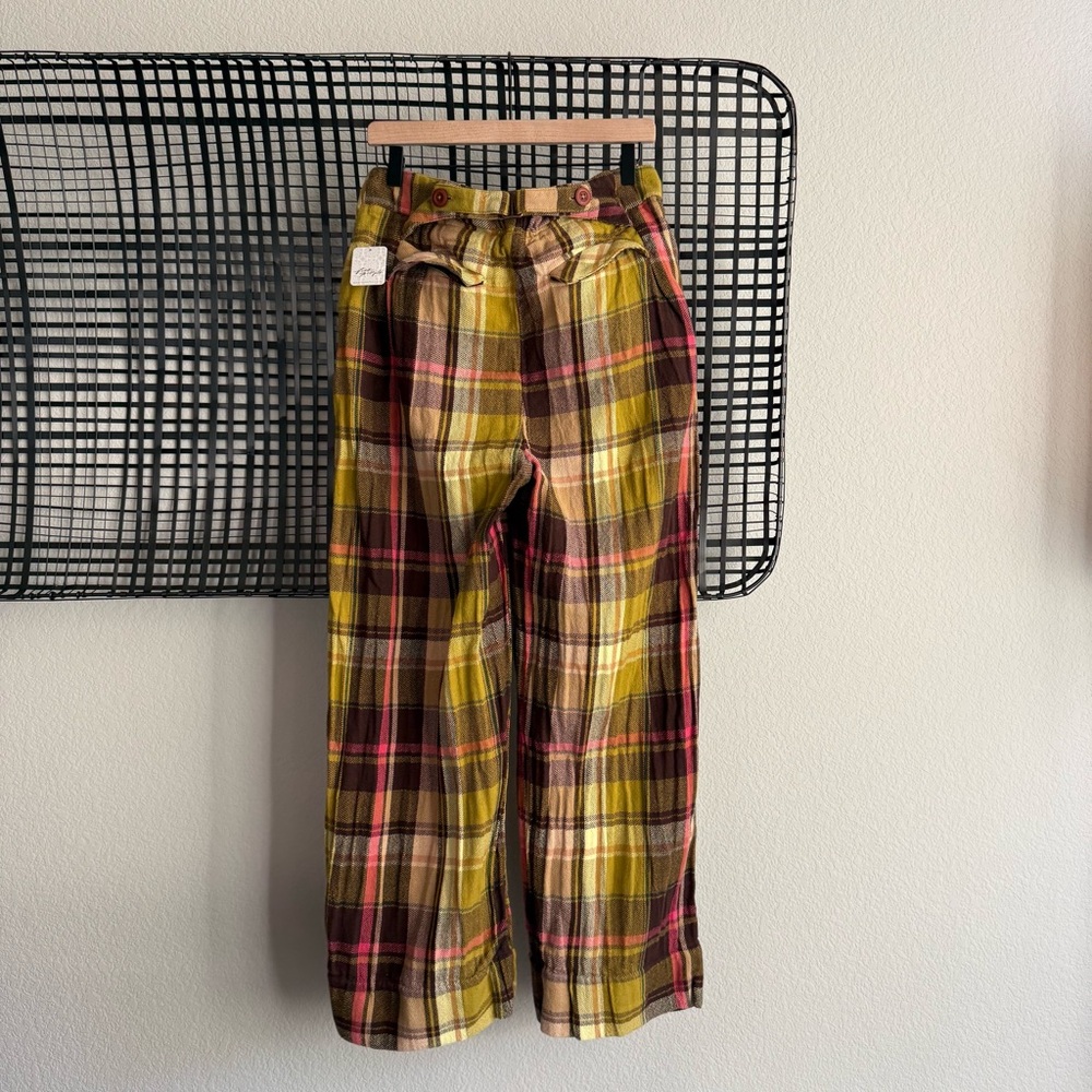 Free people Buckle Back Plaid Trousers - Picture 6 of 9
